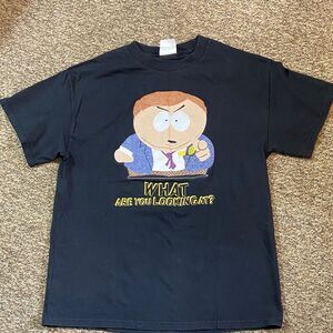 Comedura Central Cartoon Character Black Men T-Shirt Size Approximate XL No Tag